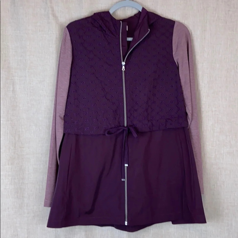 LOGO By Lori Goldstein Women’s US 2 Lightweight Tie Waist Full‎ Zipper Jacket